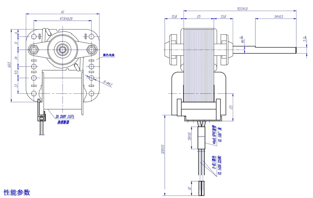 Customized AC High Speed Shade Pole Motor for Table Fan